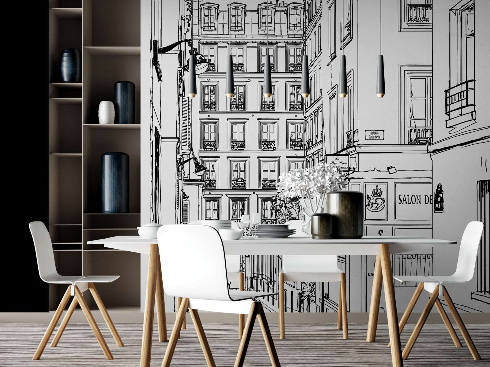 Papier peint une rue tranquille de new york