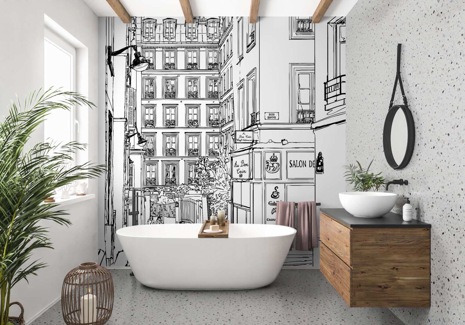 Papier peint une rue tranquille de new york