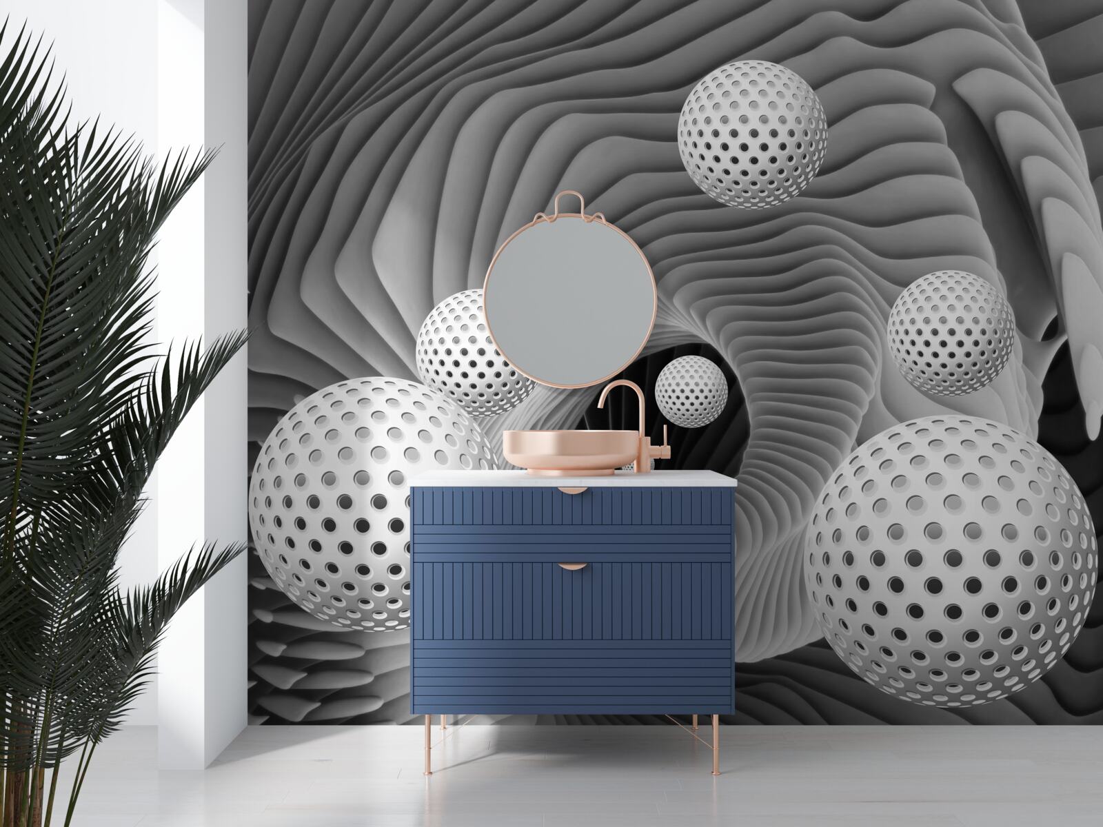 Papier peint Balles 3d qui s'envolent