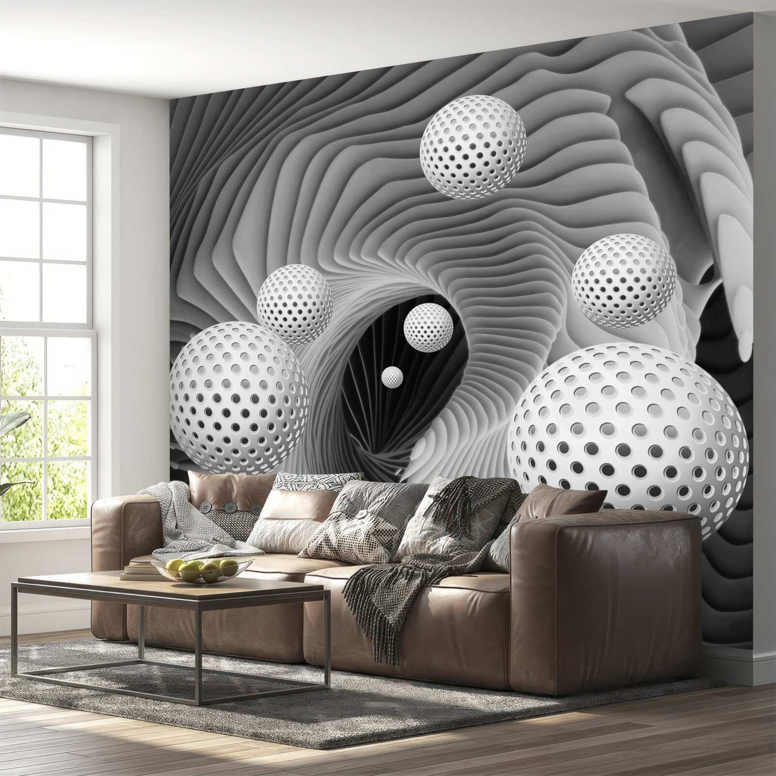 Papier peint Balles 3d qui s'envolent