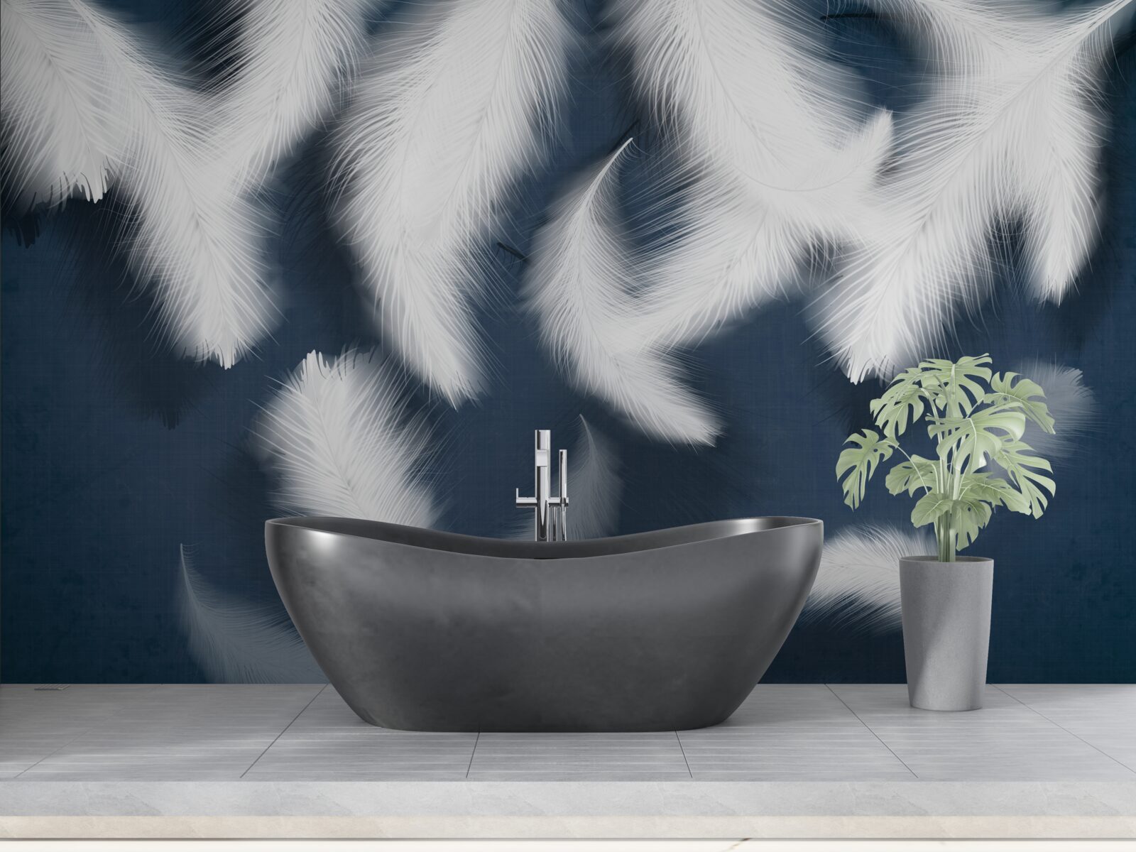 Papier peint des plumes qui semblent flotter dans l'air