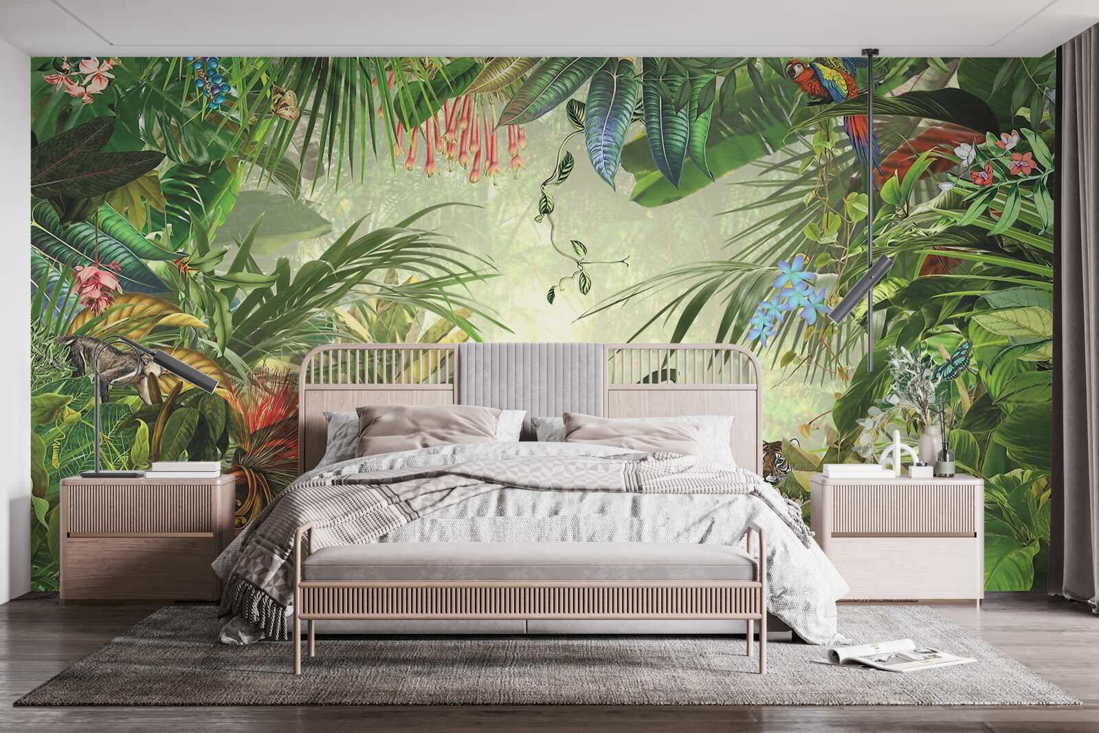 Papier peint végétation tropicale