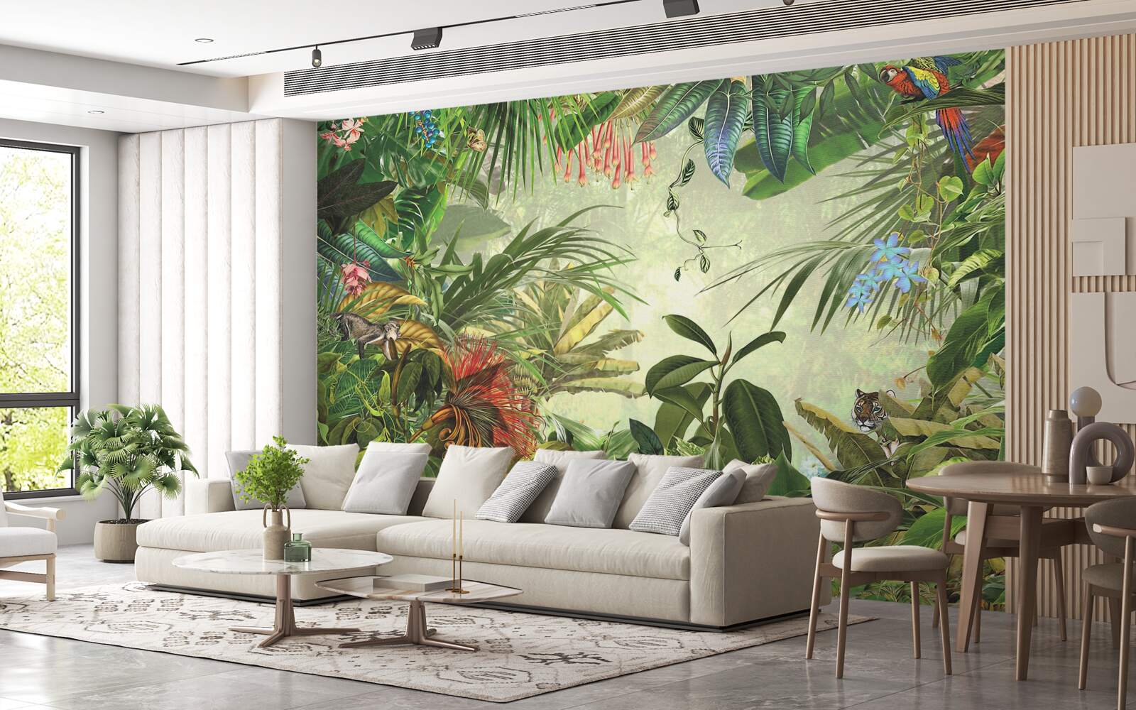 Papier peint végétation tropicale