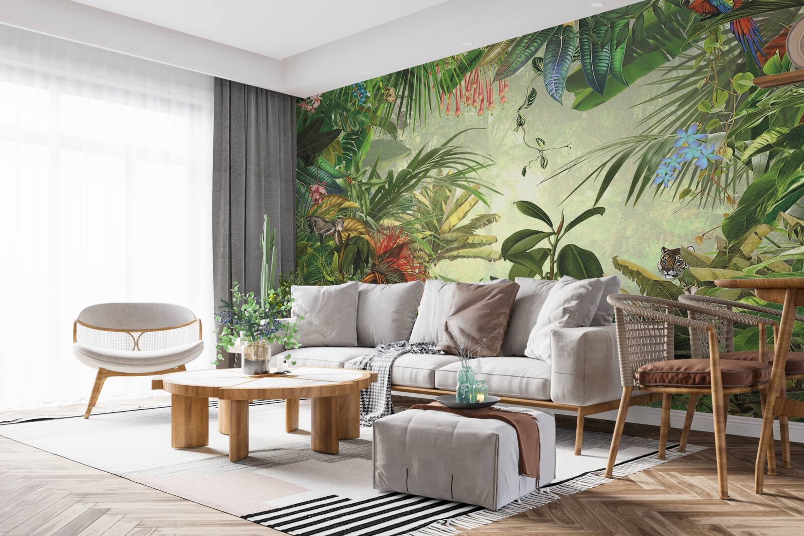 Papier peint végétation tropicale