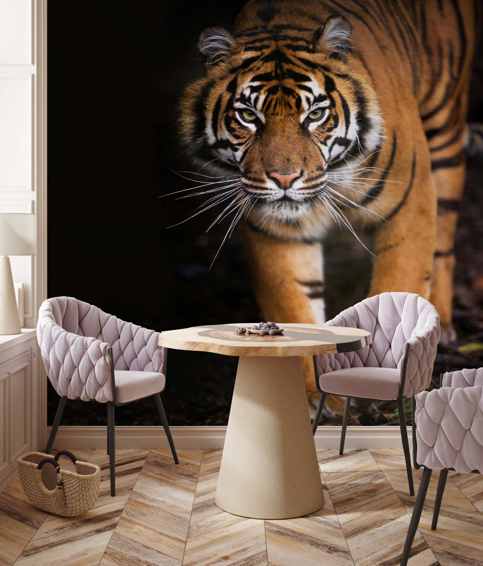 Papier peint le tigre passe inaperçu