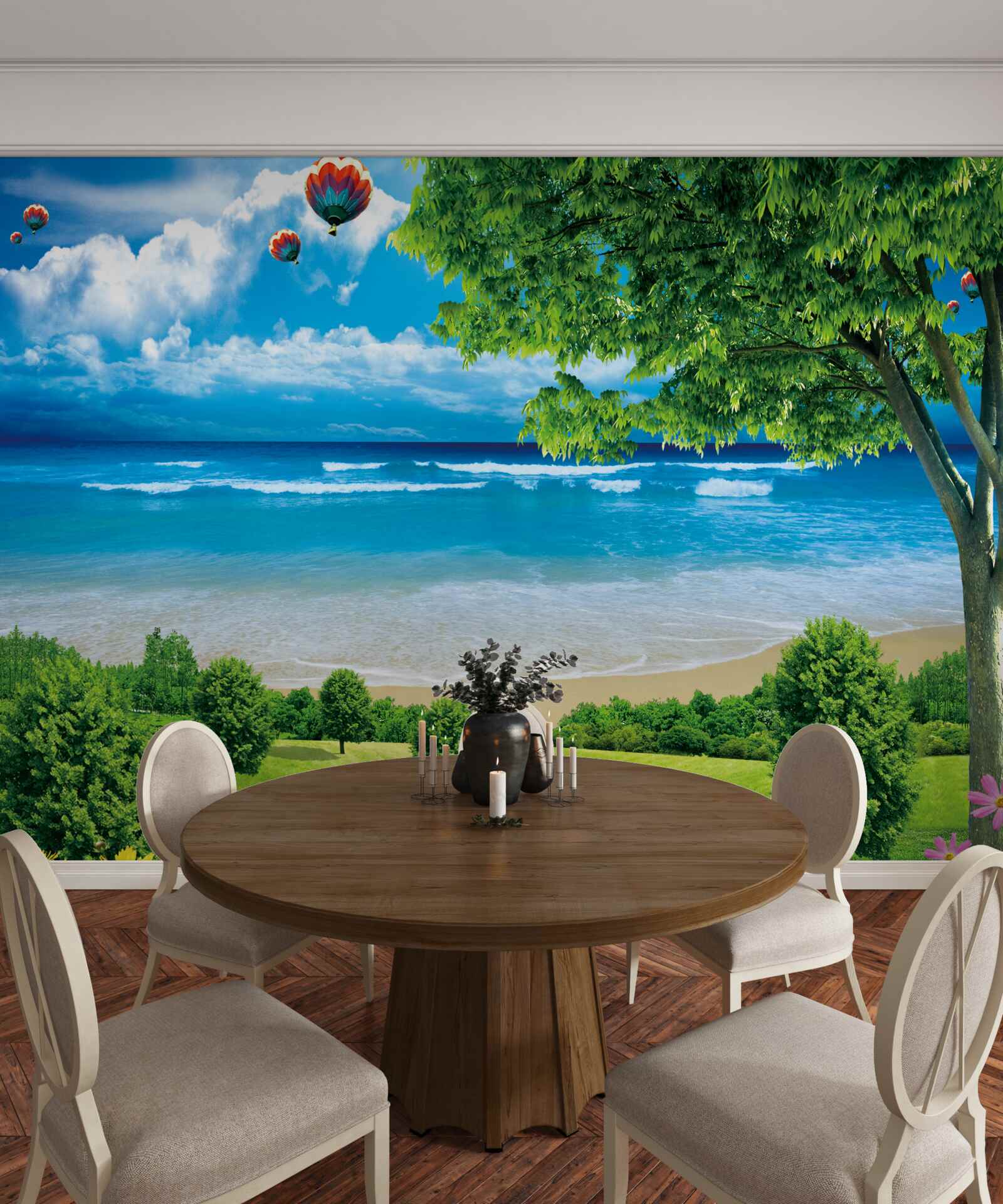 Papier peint la route vers la côte idyllique