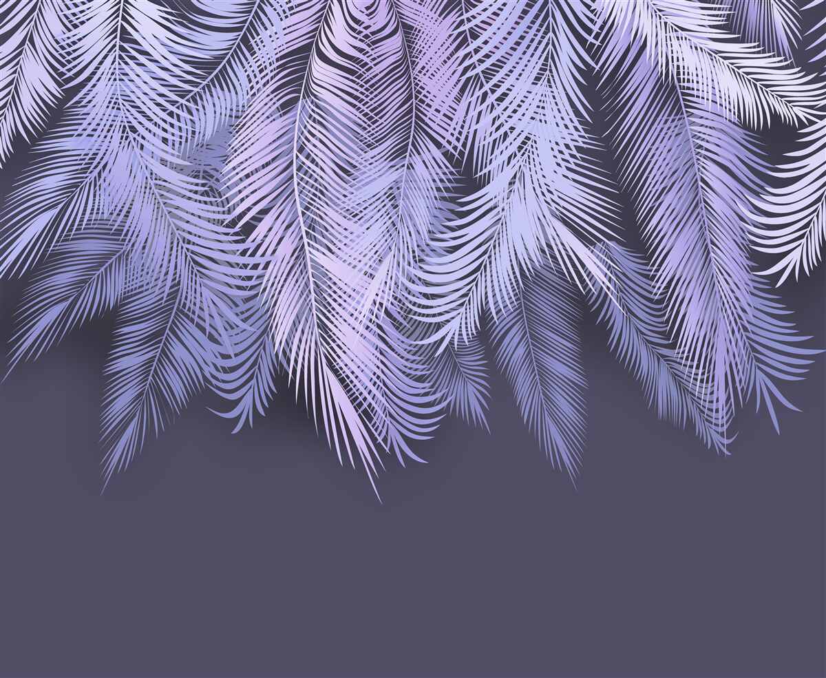 Papier peint le blanc dense des feuilles la nuit