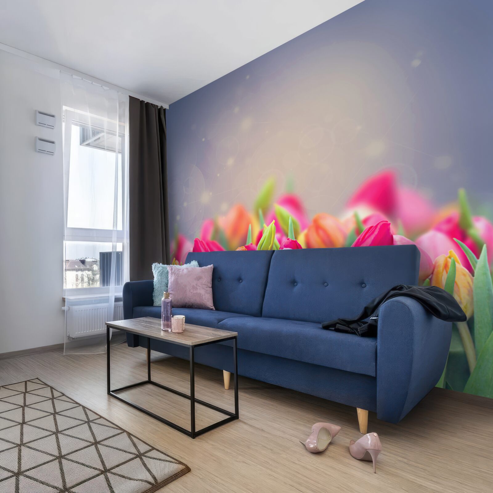 Papier peint tulipes s'endormant la nuit