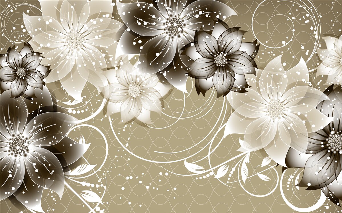 Papier peint fleurs de lys s'épanouissant sur l'eau la nuit