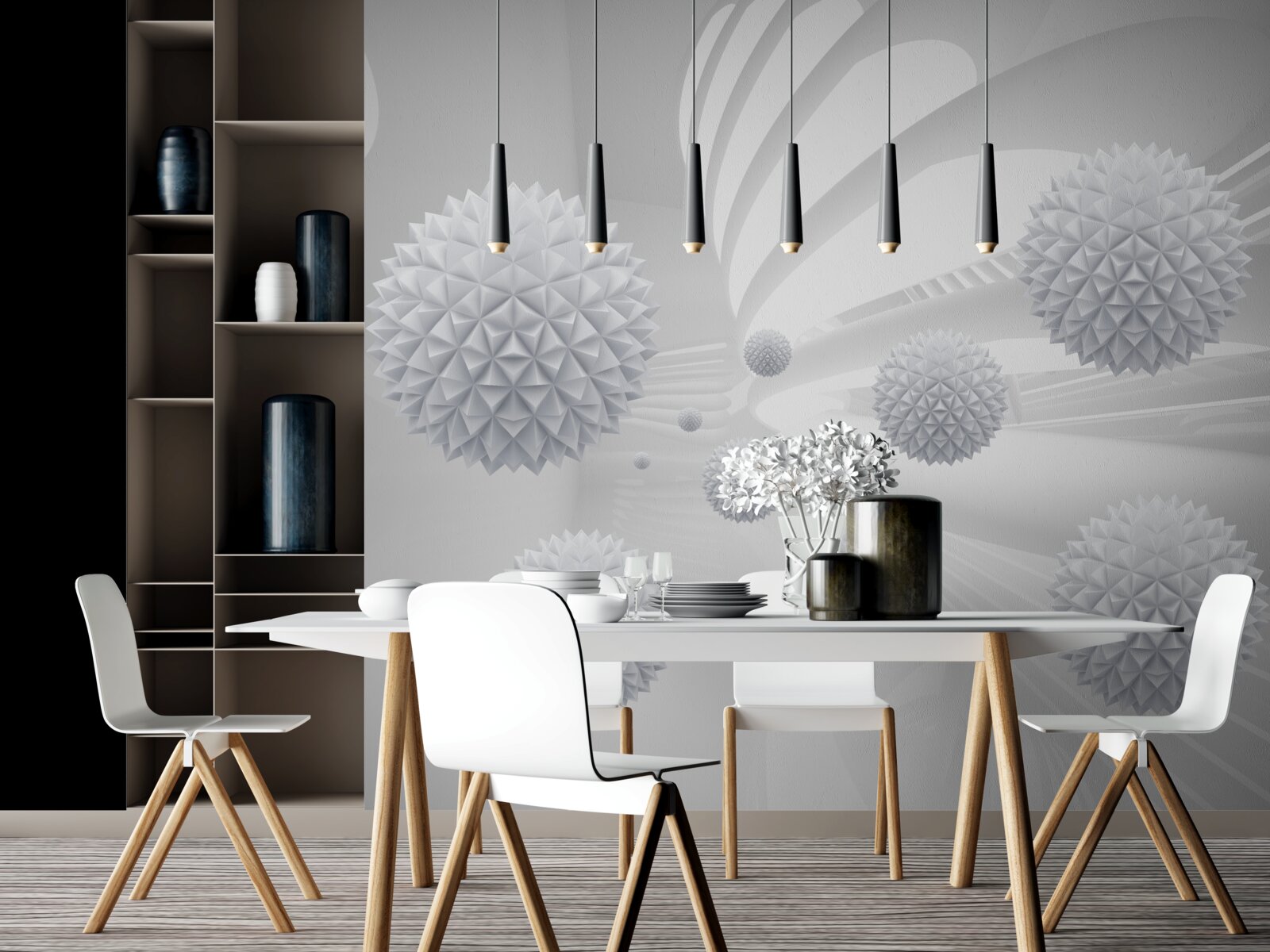 Papier peint composition des balles volantes