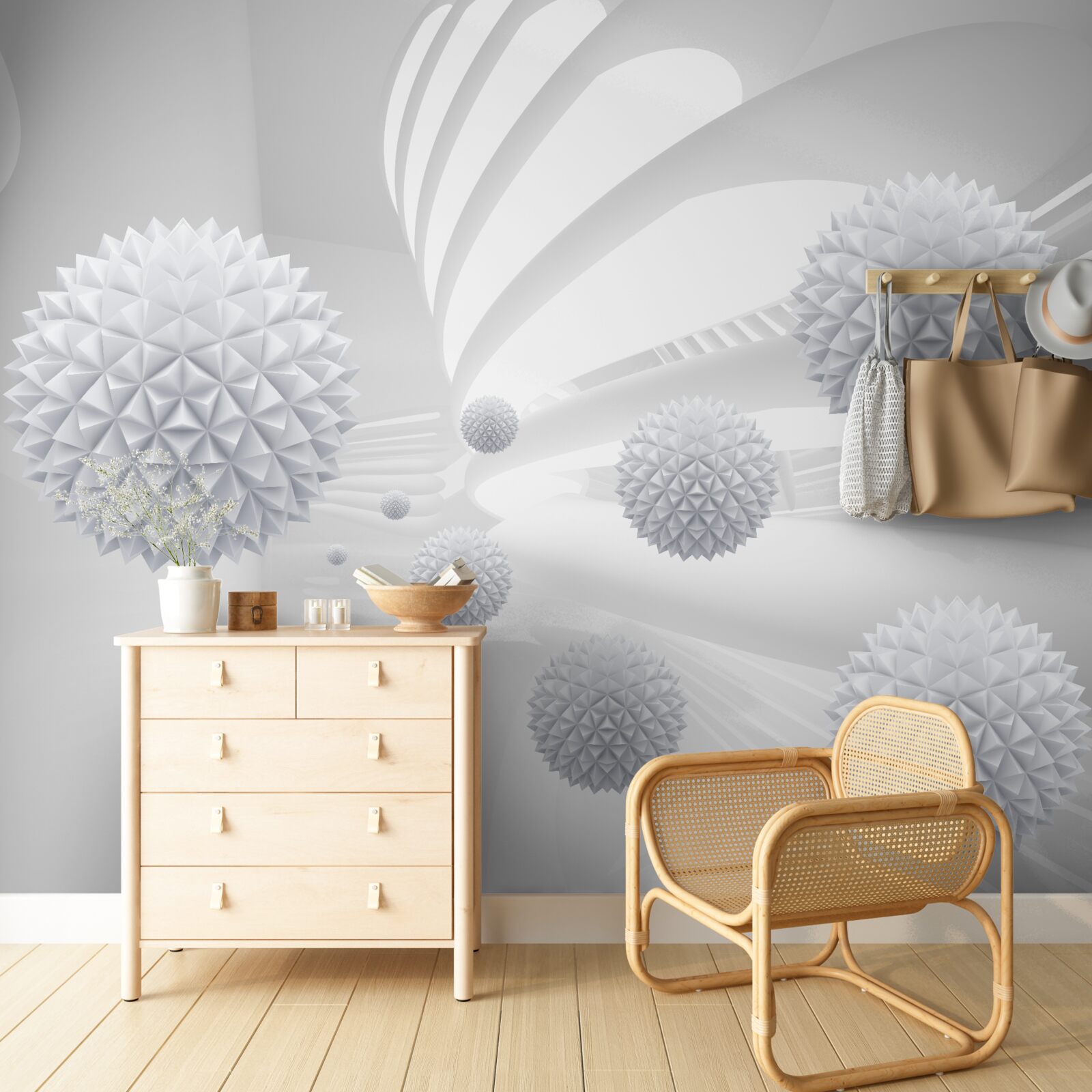 Papier peint composition des balles volantes