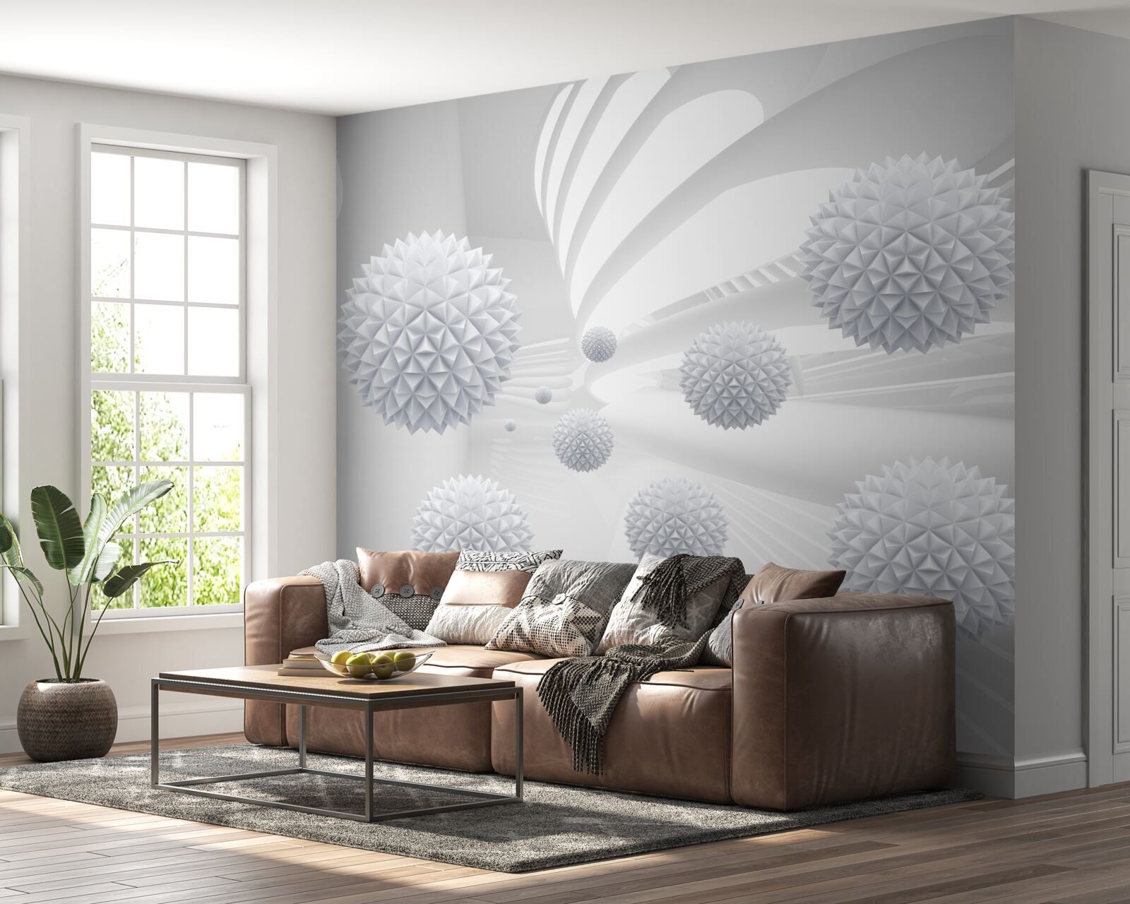 Papier peint composition des balles volantes