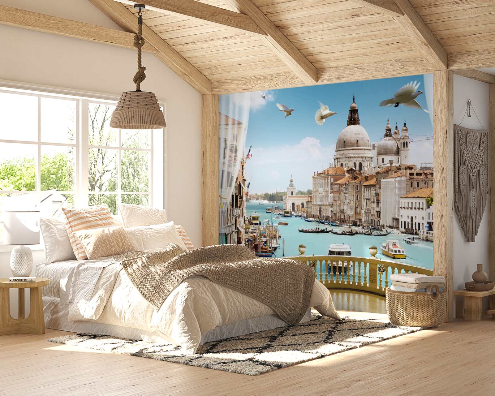 Papier peint vue de venise depuis le balcon