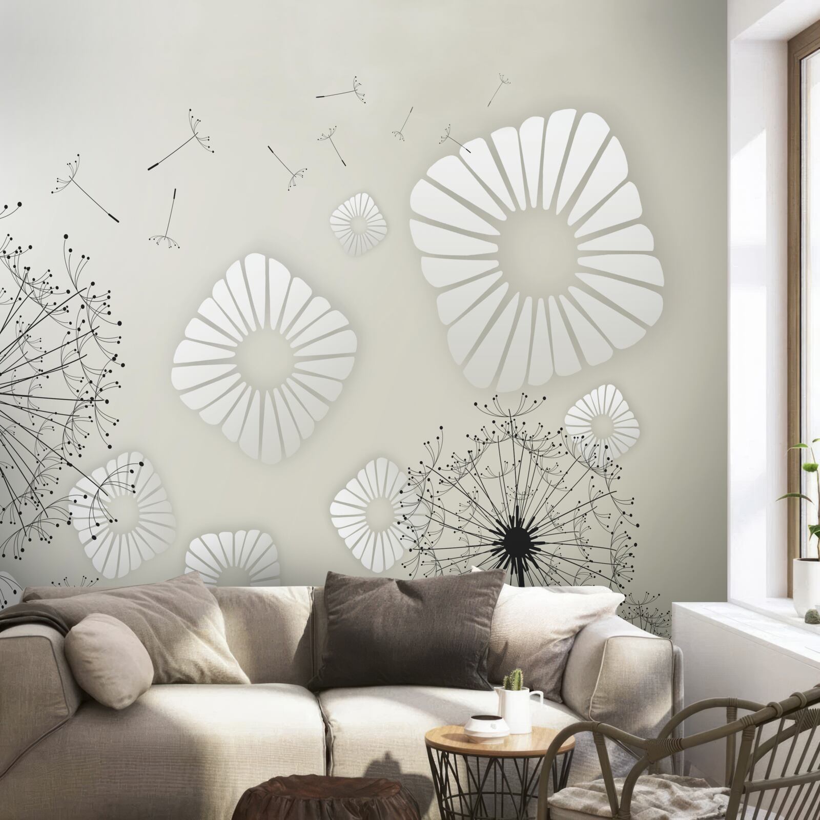 Papier peint asclépiade abstraite contre une surface d'eau