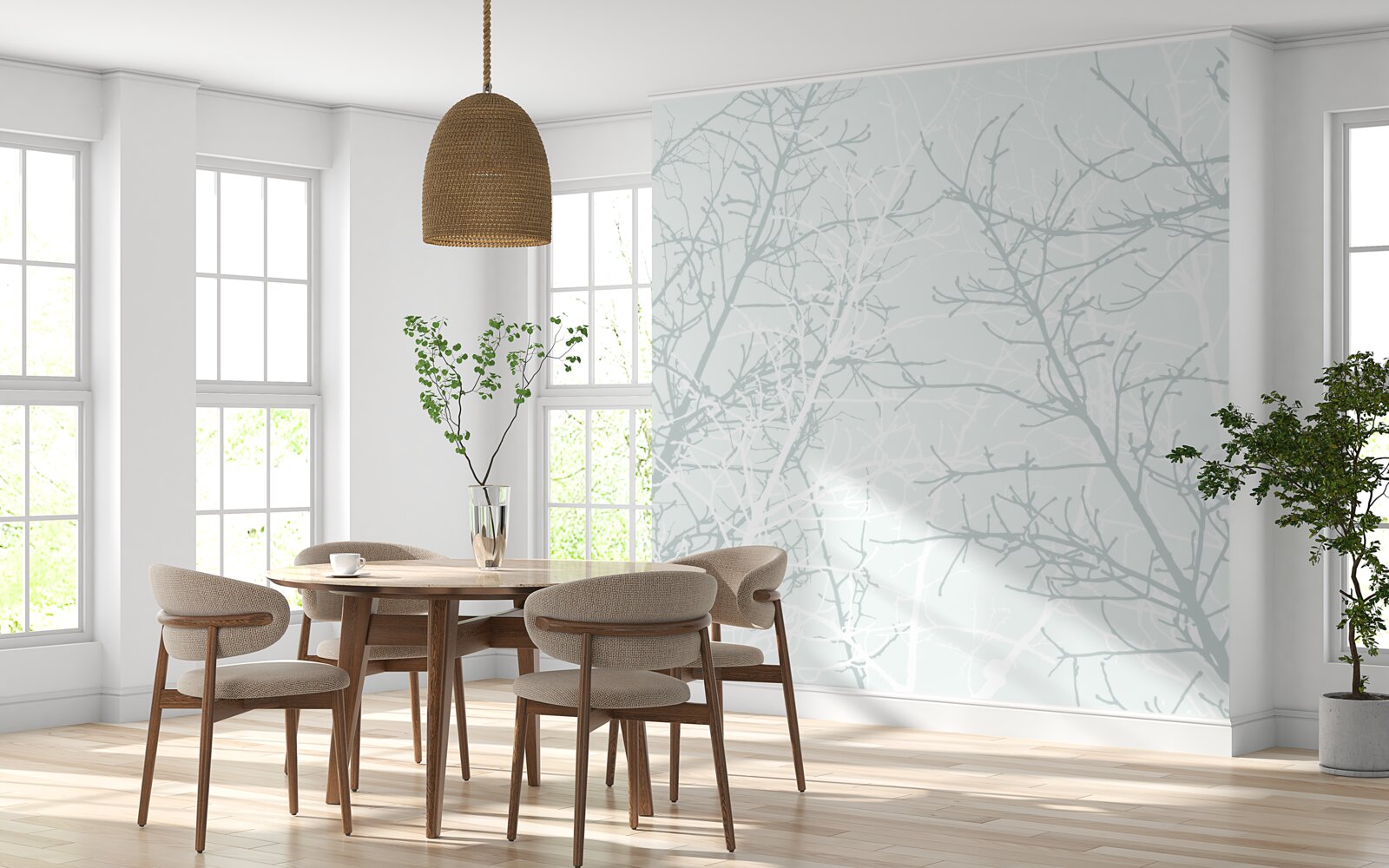 Papier peint l'éclaircissement des branches d'arbres en automne