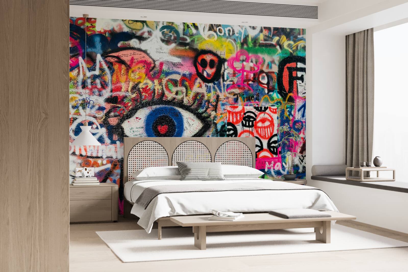 Papier peint compositions de graffitis arc-en-ciel