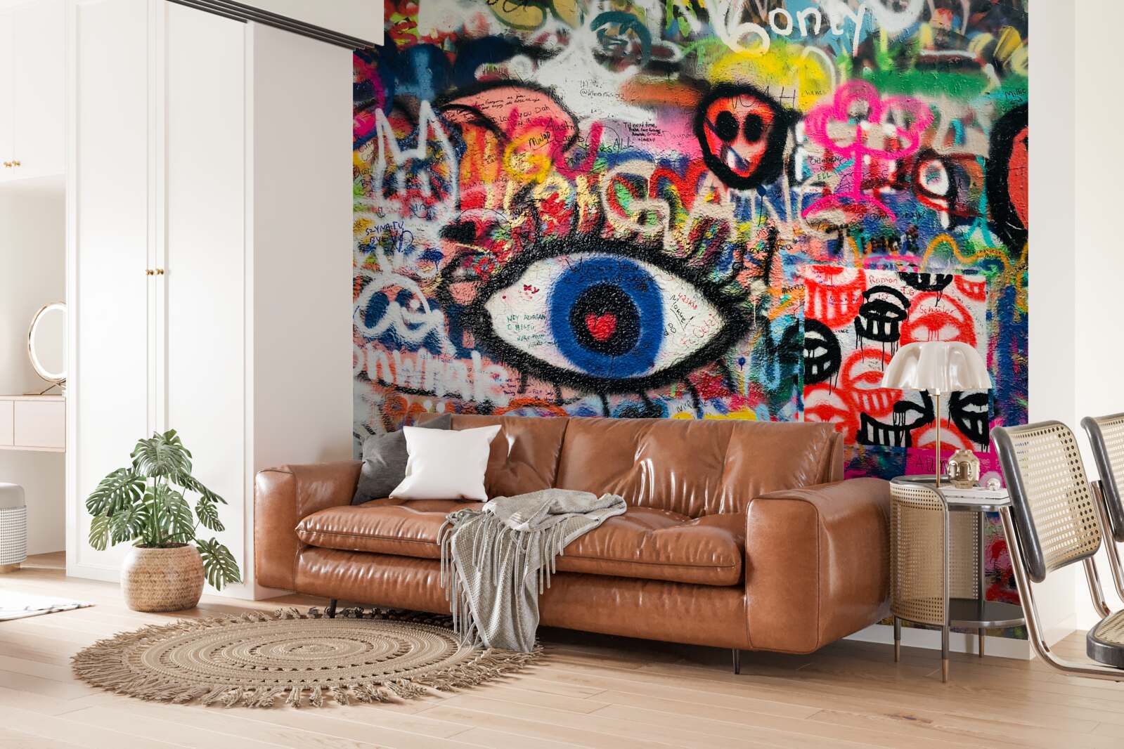 Papier peint compositions de graffitis arc-en-ciel