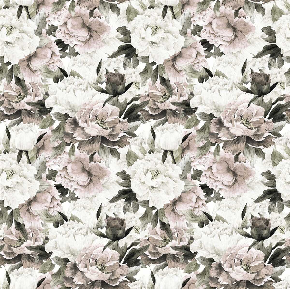 Papier peint boutons de lumière dans une composition florale