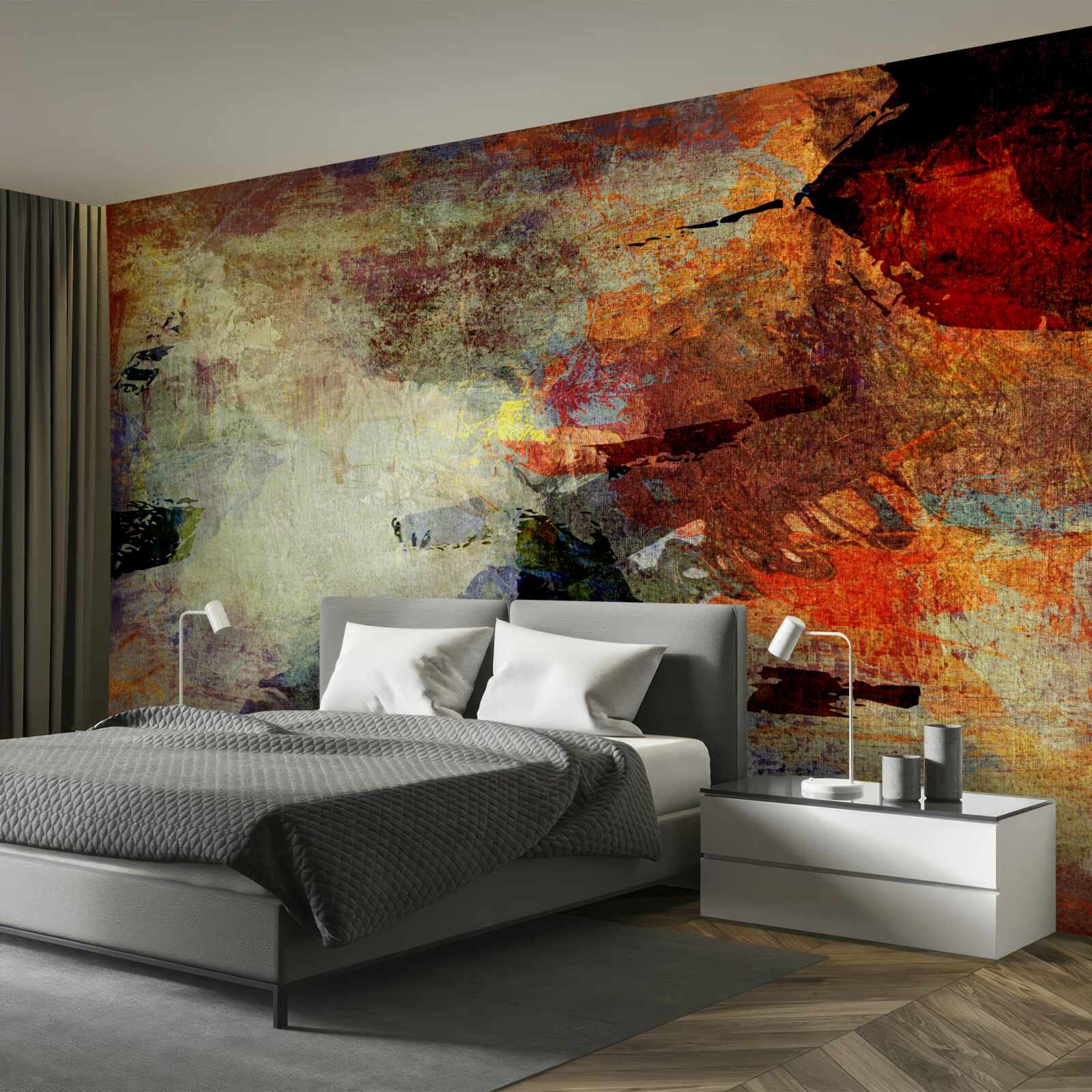 Papier peint couleurs d'automne sur fond clair