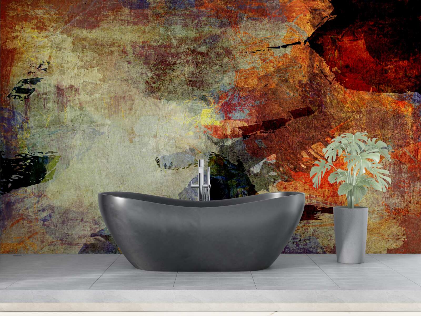 Papier peint couleurs d'automne sur fond clair