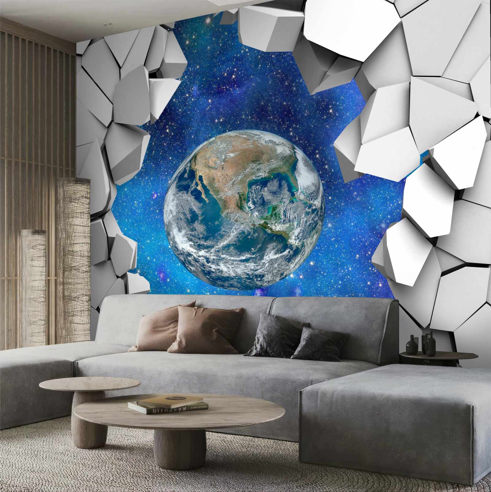 Papier peint mur en pierre et planète terre