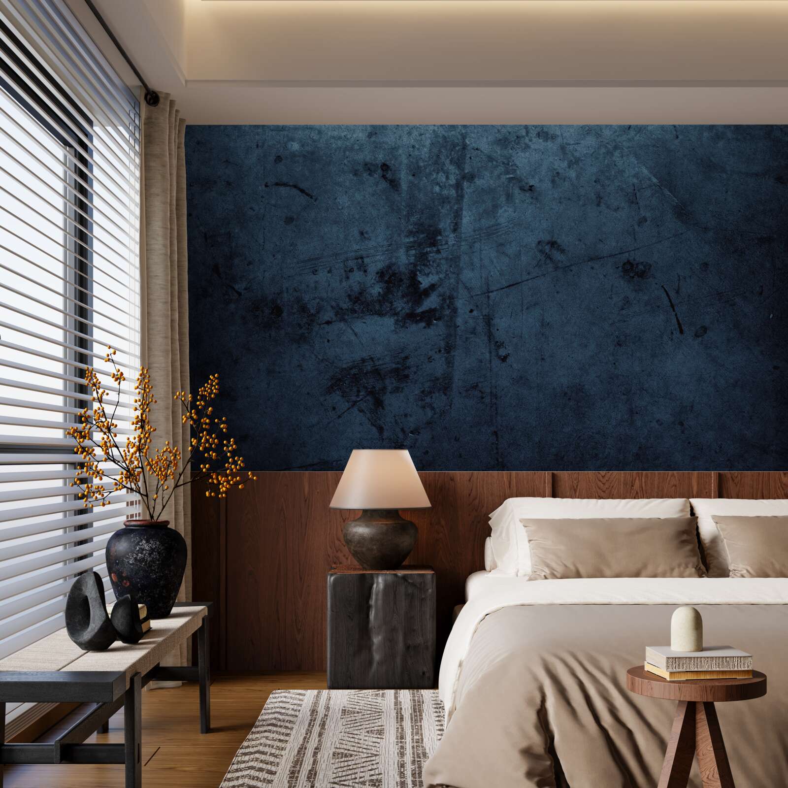 Papier peint pluie dans la forêt nocturne