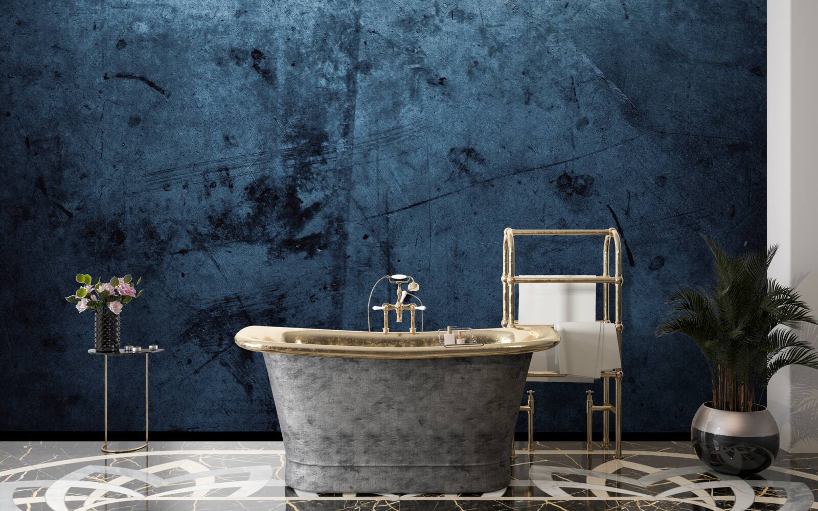 Papier peint pluie dans la forêt nocturne