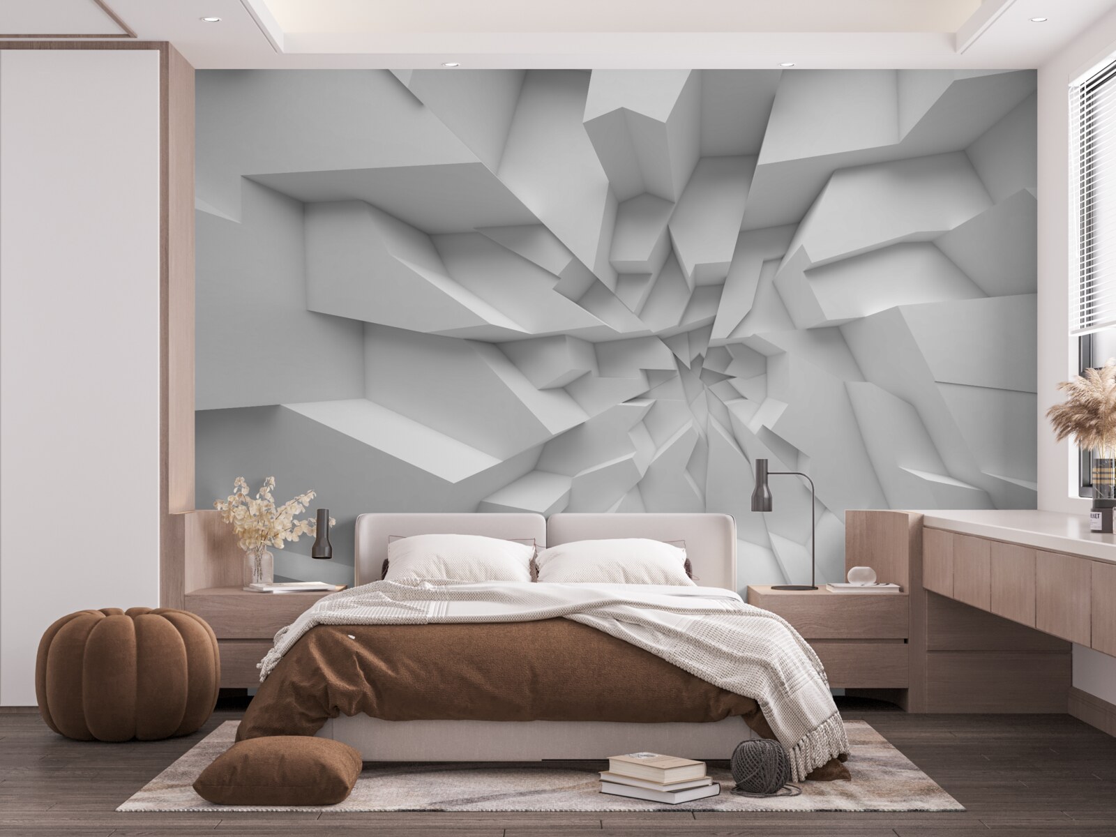 Papier peint formes abstraites 3d