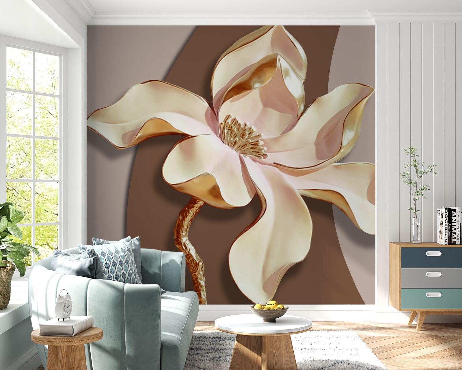 Papier peint Lys en céramique