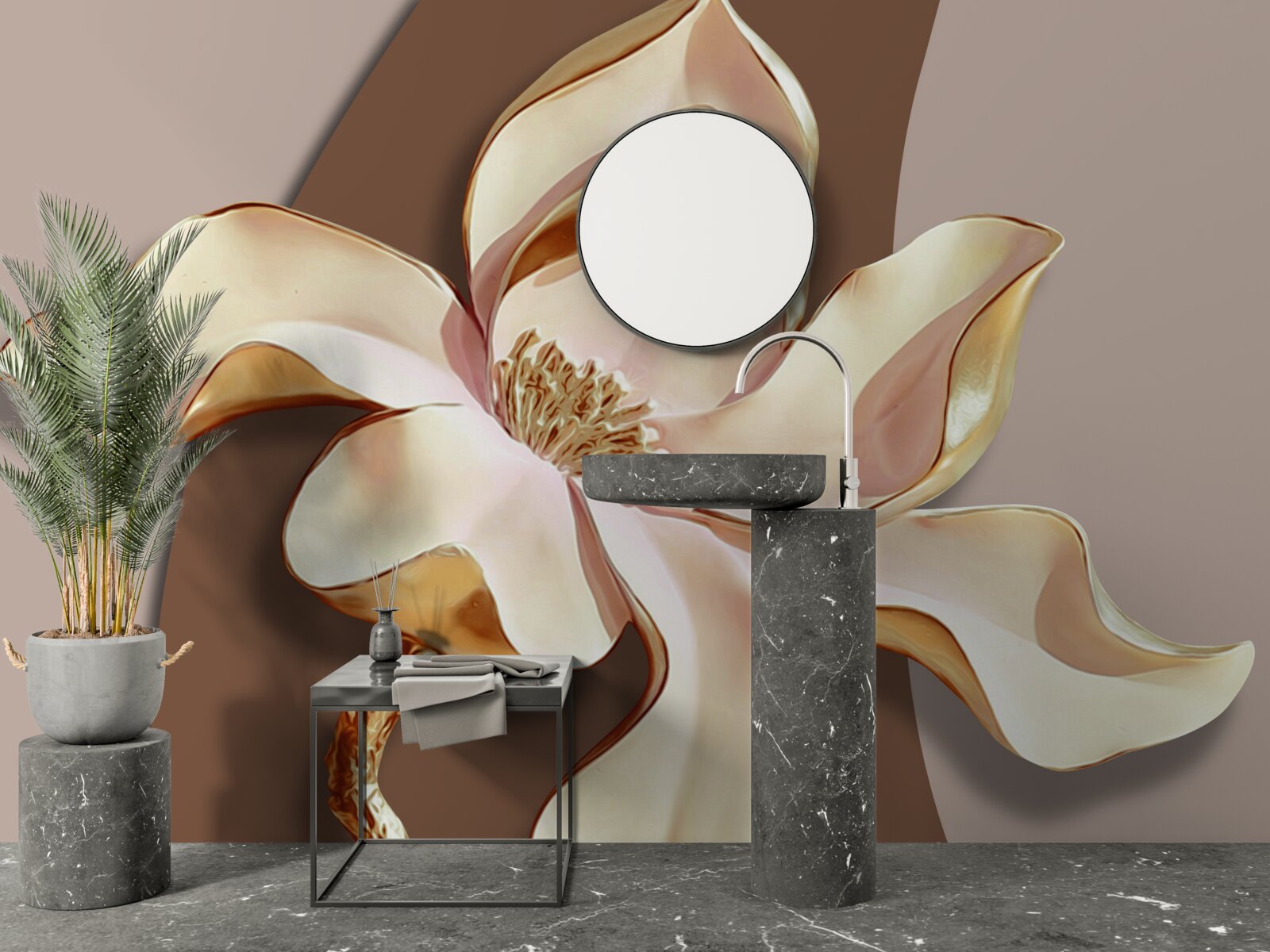 Papier peint Lys en céramique