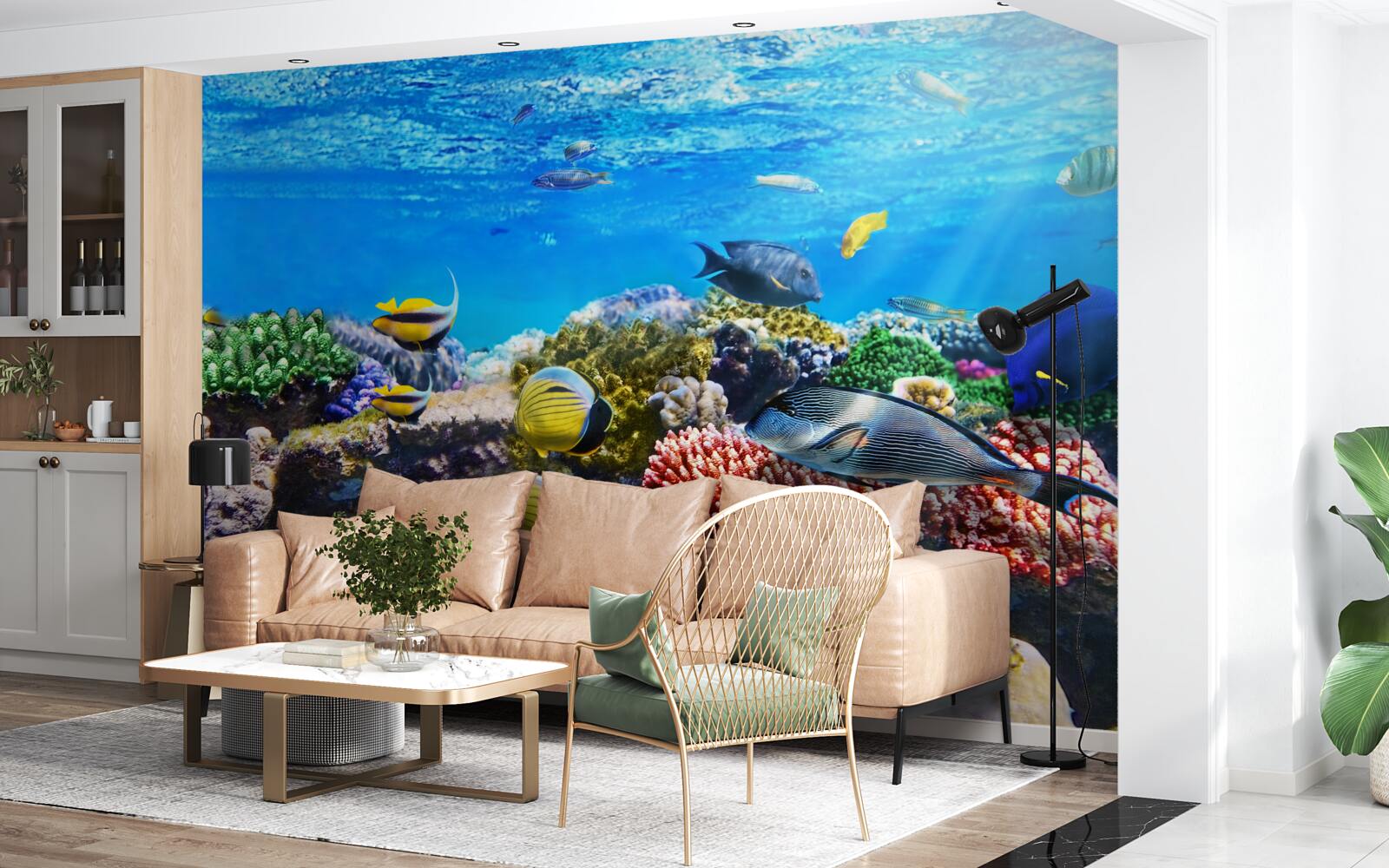 Papier peint le monde merveilleux des poissons sous l'eau