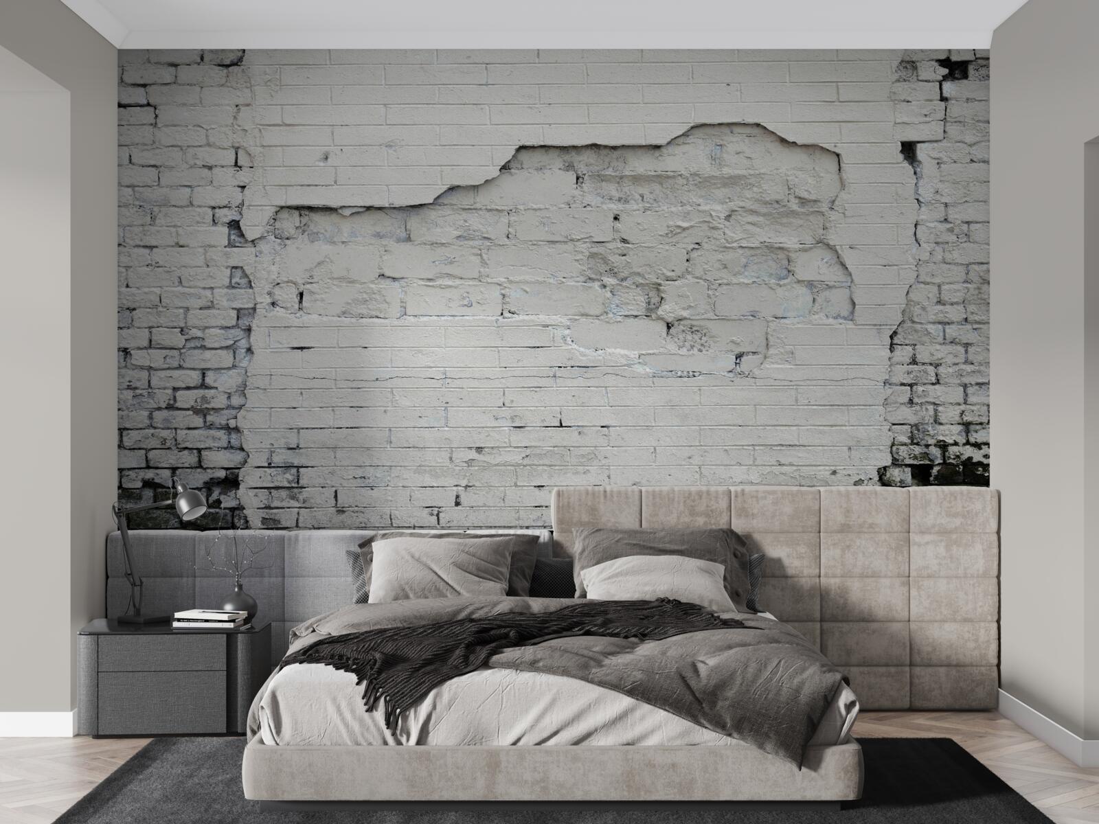 Papier peint mur de pierres grises et de briques