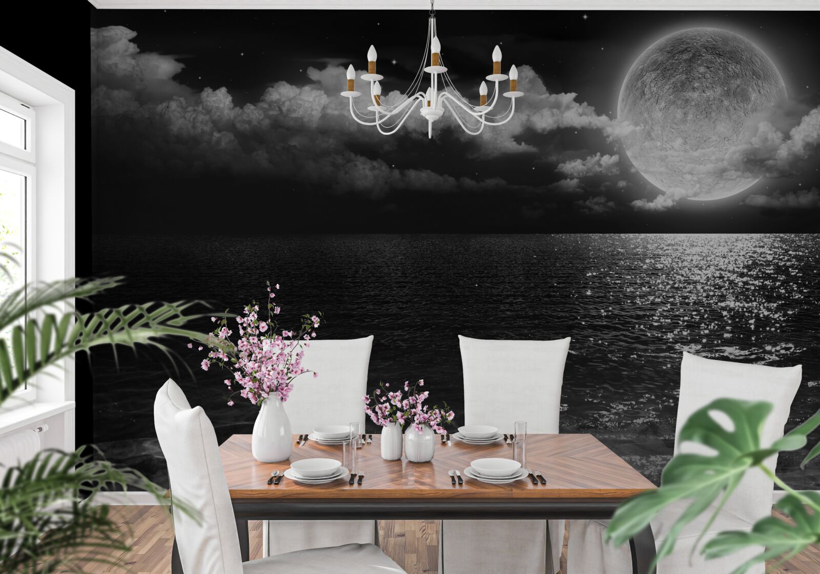 Papier peint rivage calme la nuit