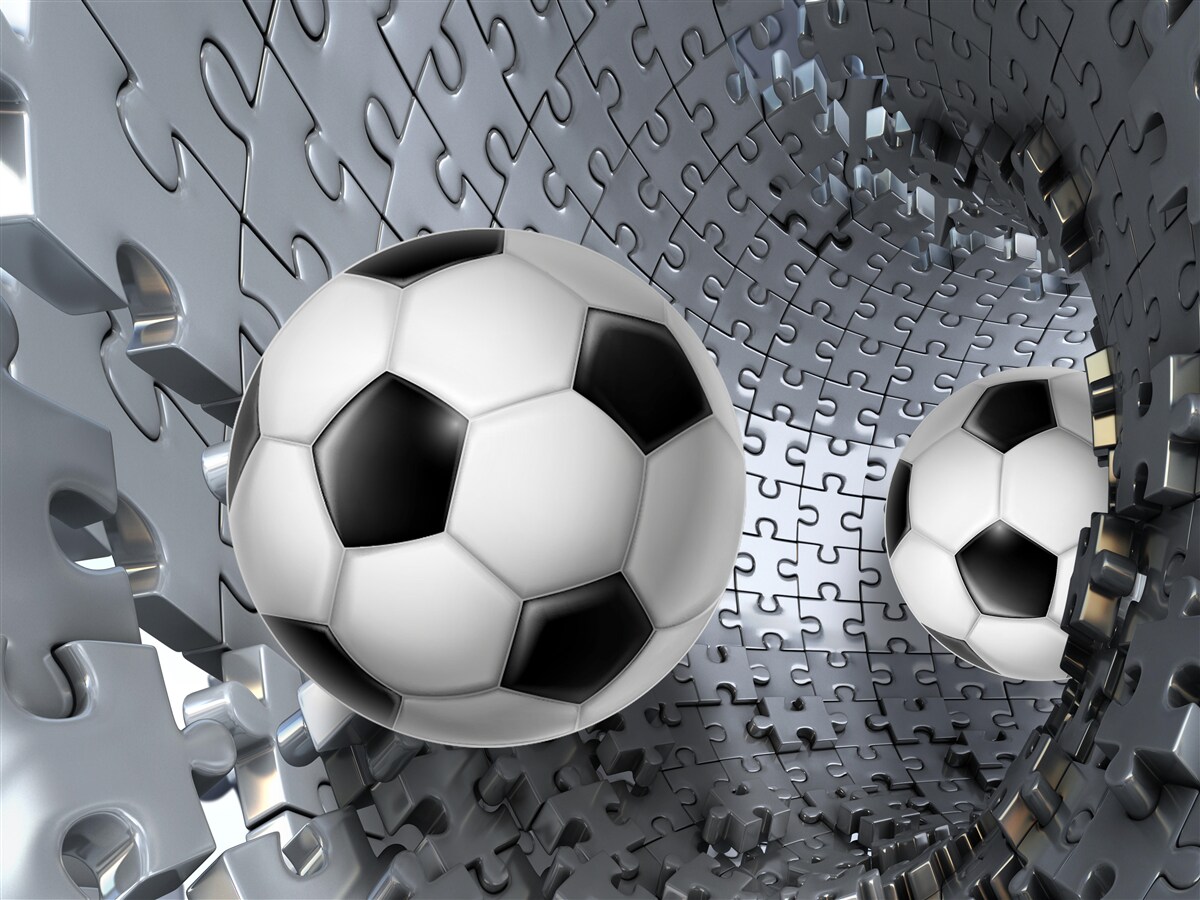 Papier peint balles et puzzles