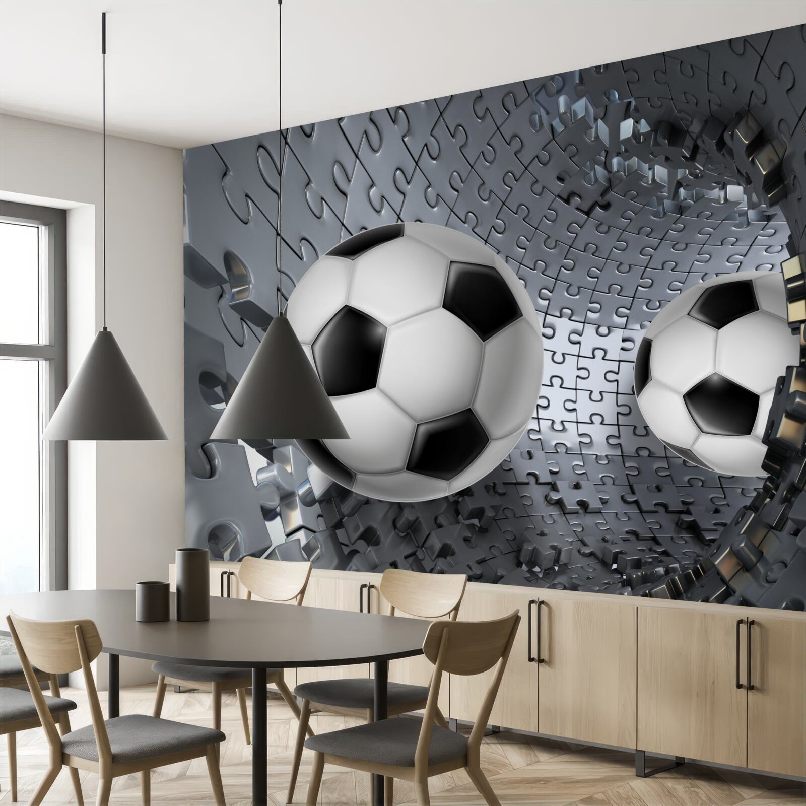 Papier peint balles et puzzles