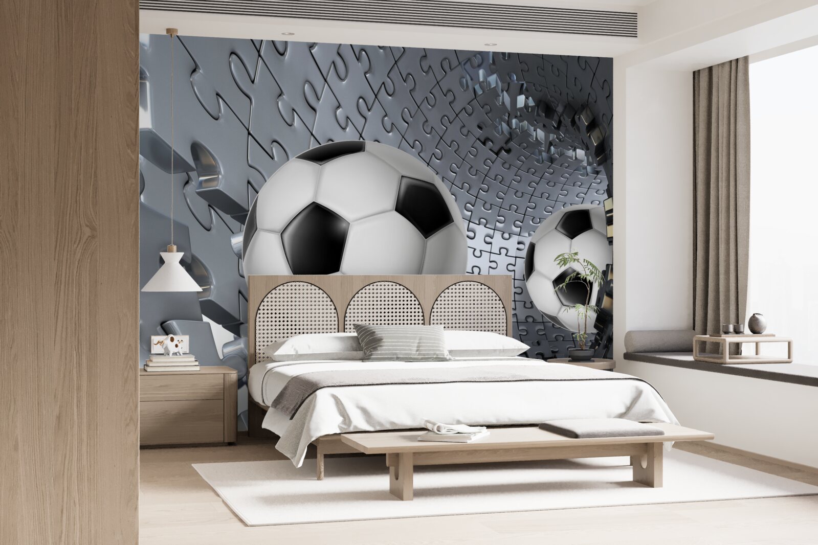 Papier peint balles et puzzles