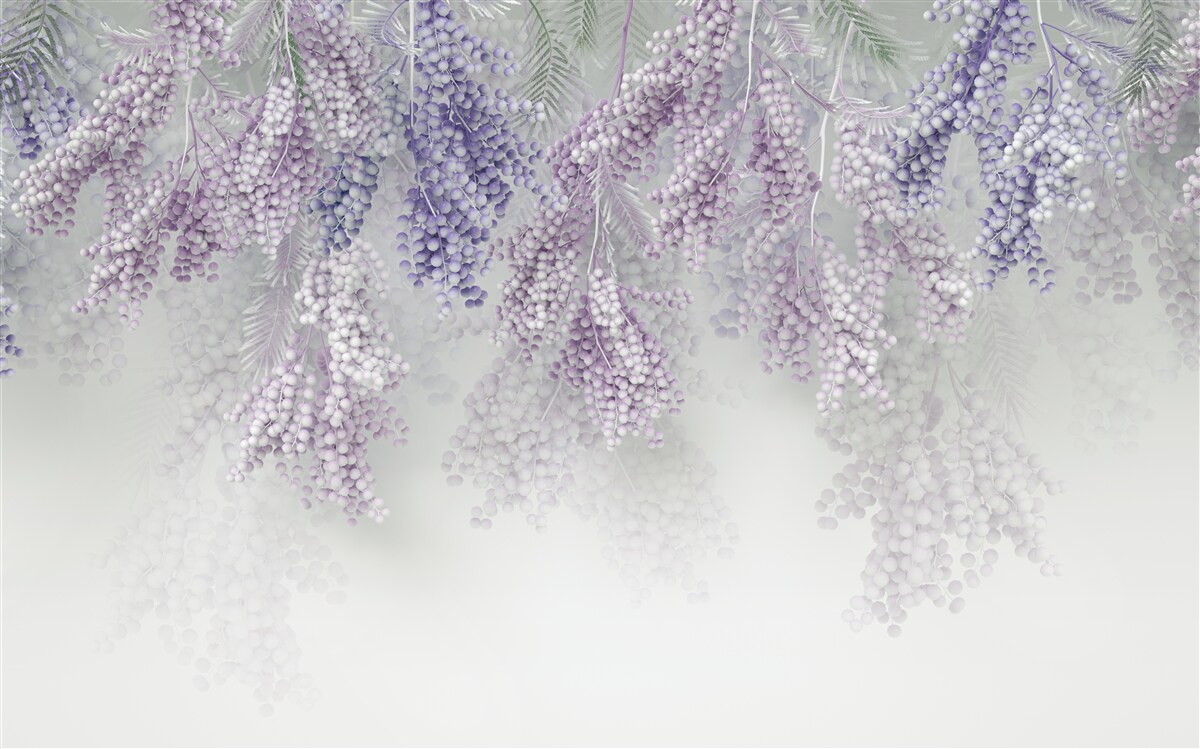 Papier peint pousses minces avec un feuillage abondant