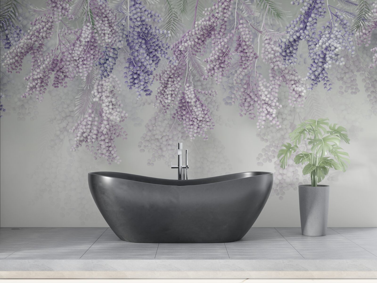 Papier peint pousses minces avec un feuillage abondant