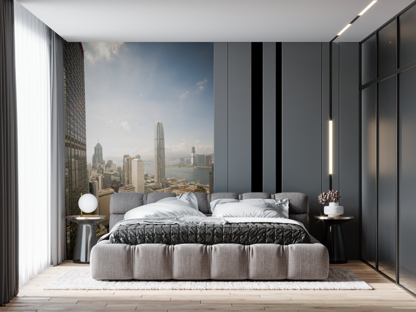 Papier peint une excellente vue d'ensemble de la ville moderne