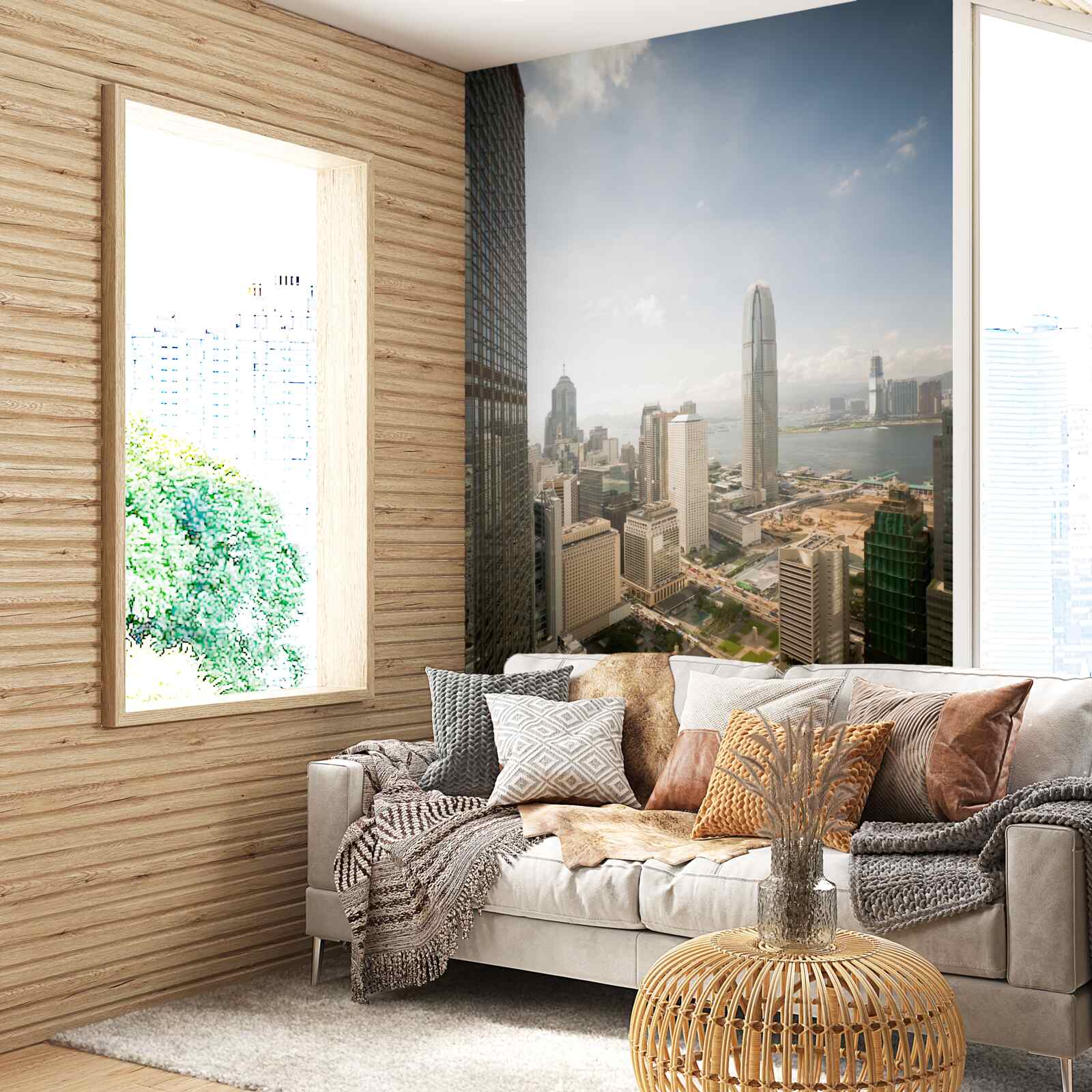 Papier peint une excellente vue d'ensemble de la ville moderne