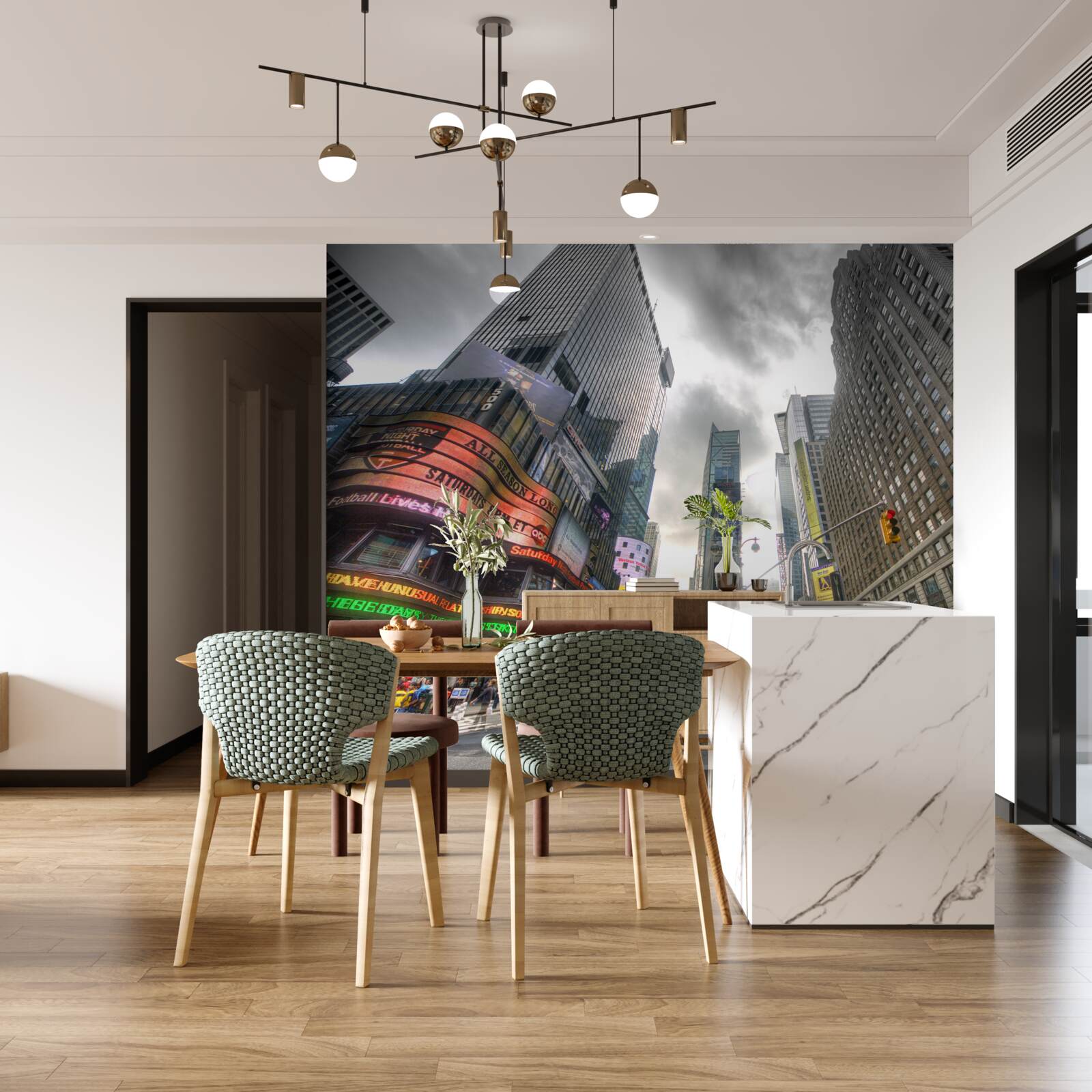 Papier peint la ville à la veille de la tempête