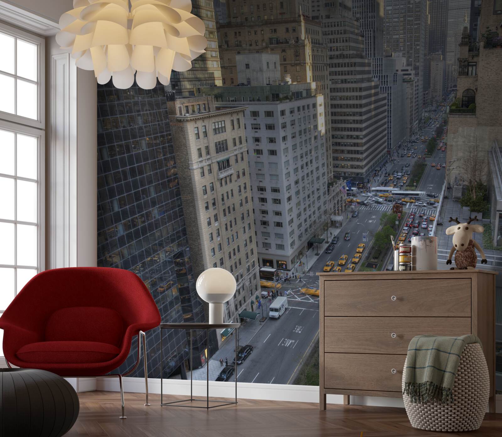 Papier peint vue de la ligne d'horizon avec la route