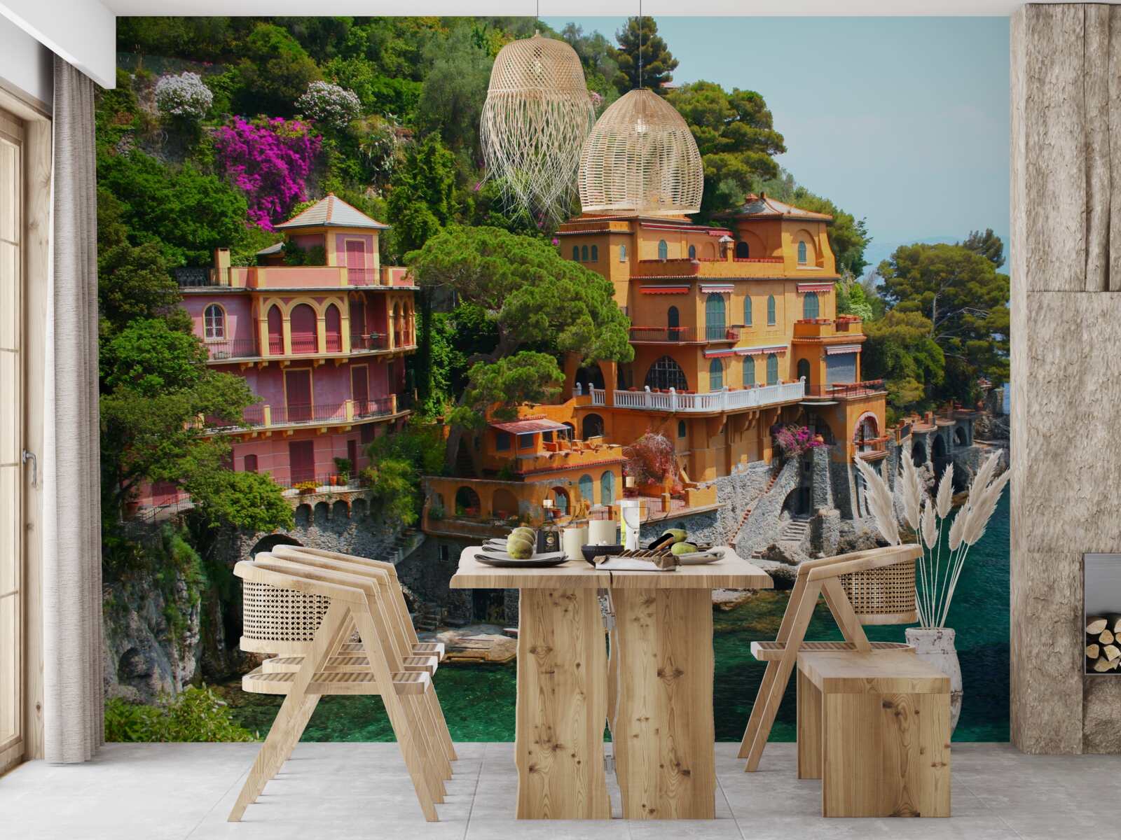 Papier peint Résidences tropicales au bord de l'eau