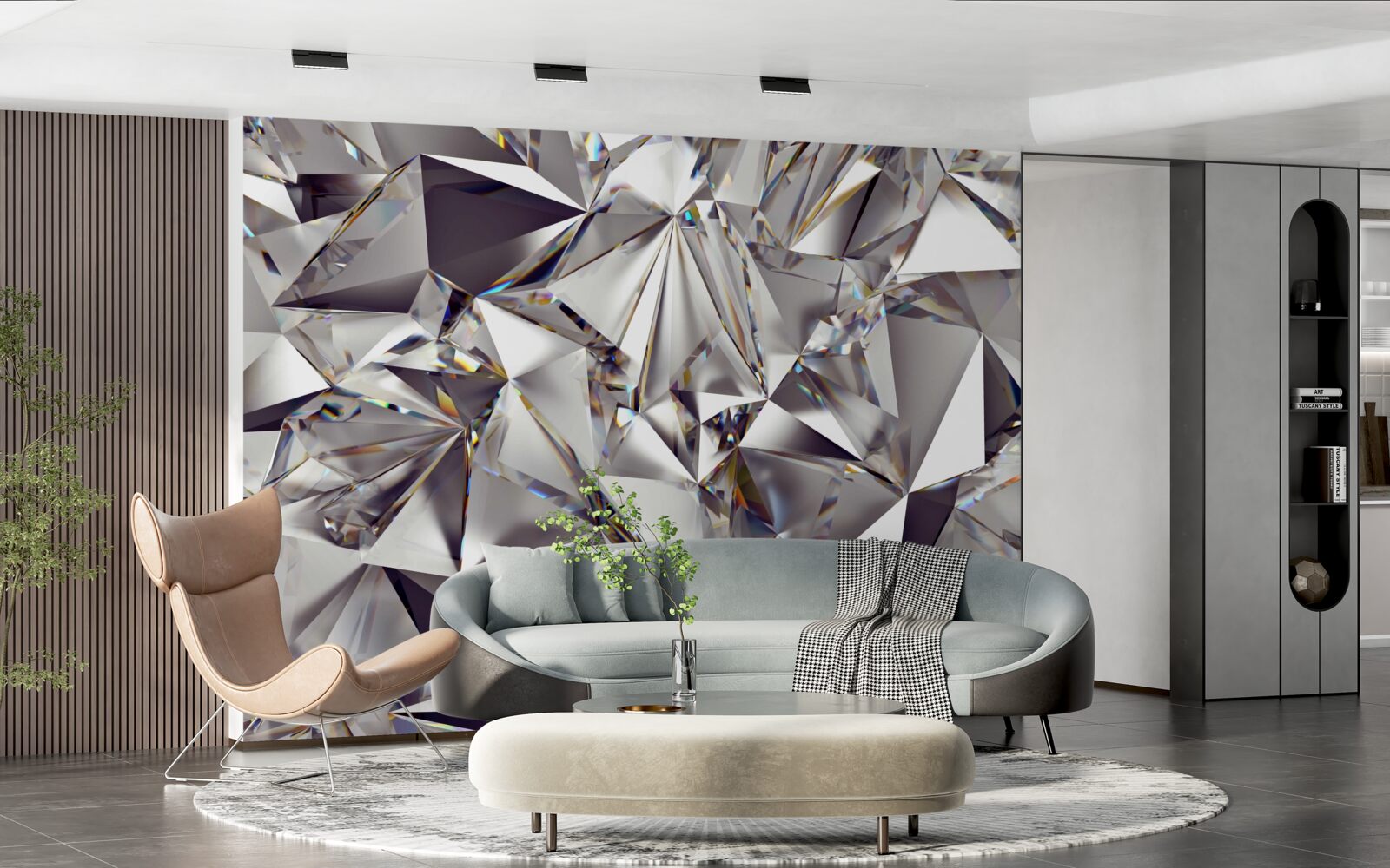 Papier peint abstraction à l'aide de formes géométriques