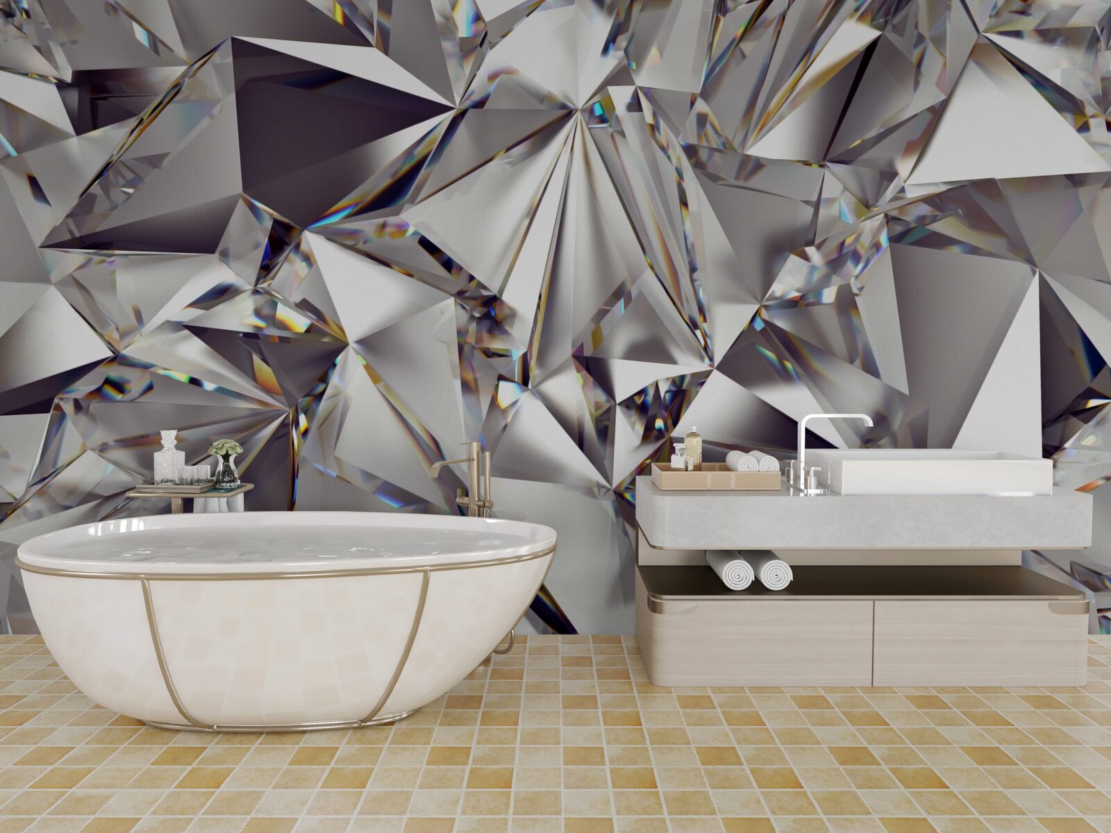 Papier peint abstraction à l'aide de formes géométriques