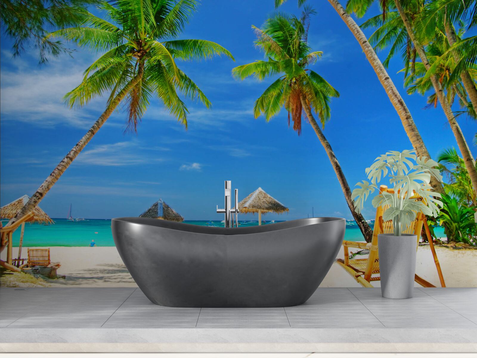 Papier peint un coin de paradis paisible au bord de la mer