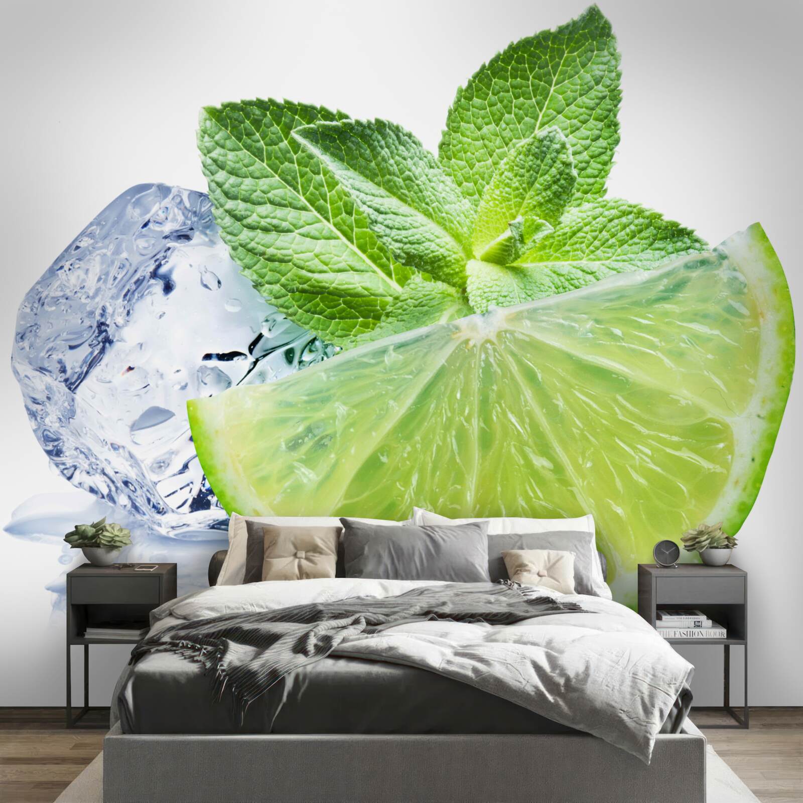 Papier peint Cocktail au citron vert et à la menthe