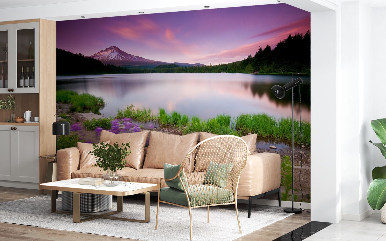 Papier peint fraîcheur du soir dans les alpes