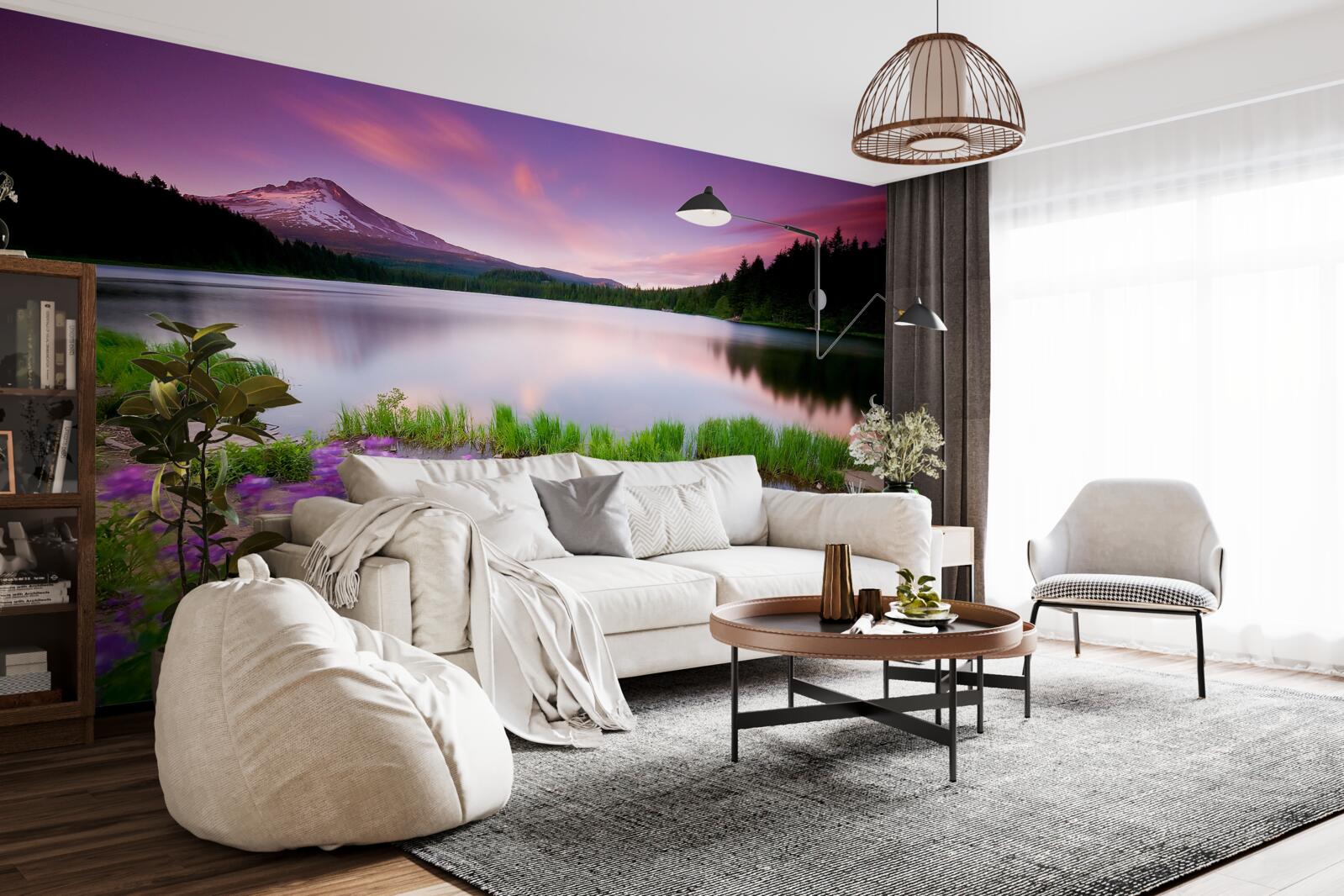 Papier peint fraîcheur du soir dans les alpes