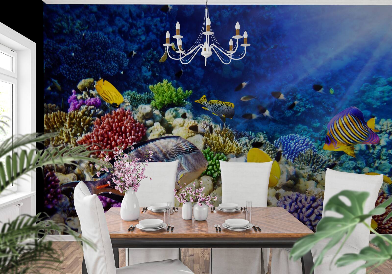 Papier peint créatures marines sous le soleil